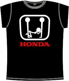 Прикольные футболки: porno honda black 